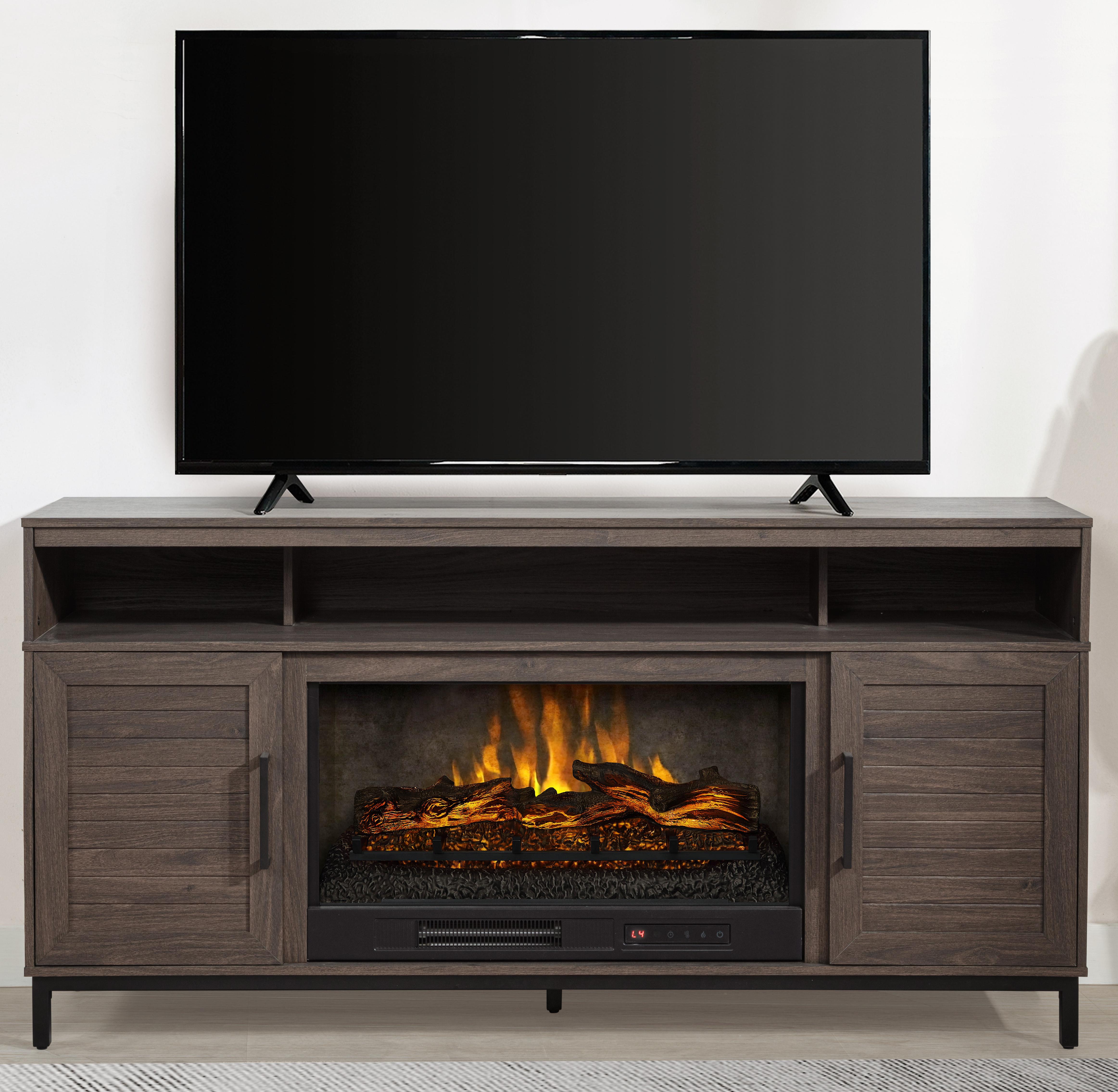 Rent to Own Living Style Halsted 64” TV Stand with Fireplace at